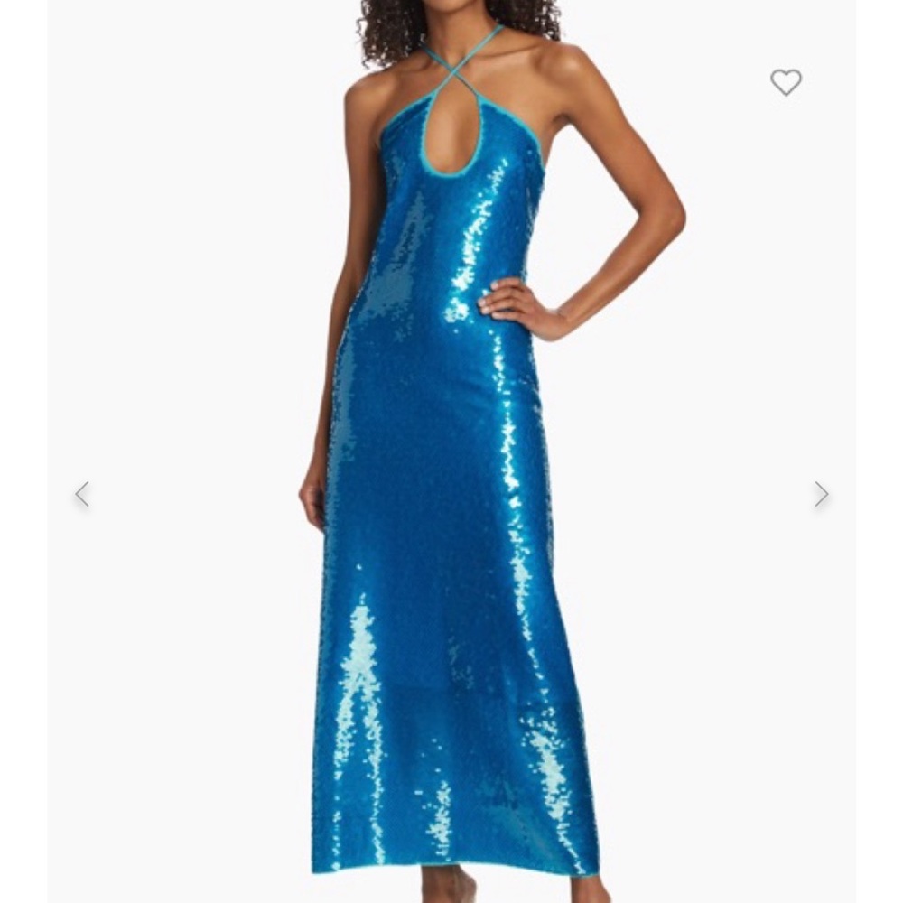 Cult Gaia Lily Sequin Embroidered Maxi Dress